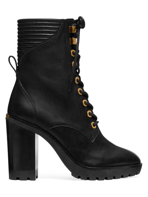 michael michael kors bastian lace up booties|Michael Kors Bastian Lace.